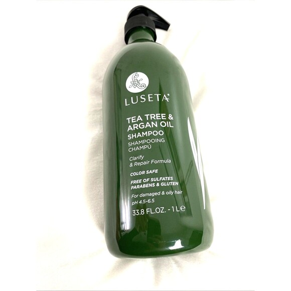 LUSETA Tea Tree & Argan Oil Shampoo Clarify Repair Formula Damage Oily Hair 33.8 - Picture 10 of 10